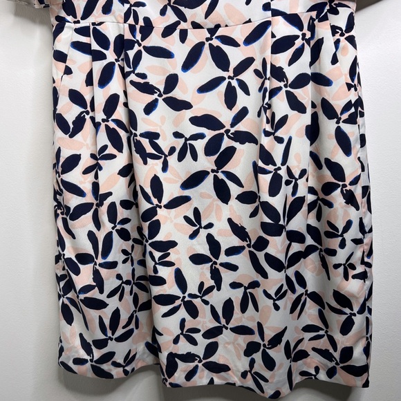 Eliza J Floral Pink White & Blue Flutter Sleeve A-Line Dress - Picture 5 of 12